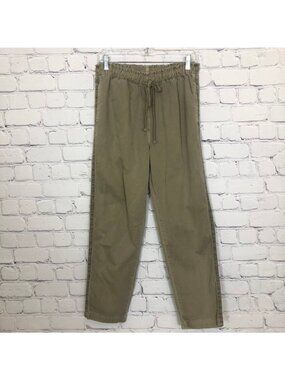 Xirena Rex Pants Size M Twill 100% Cotton Pull On Drawstring Khaki